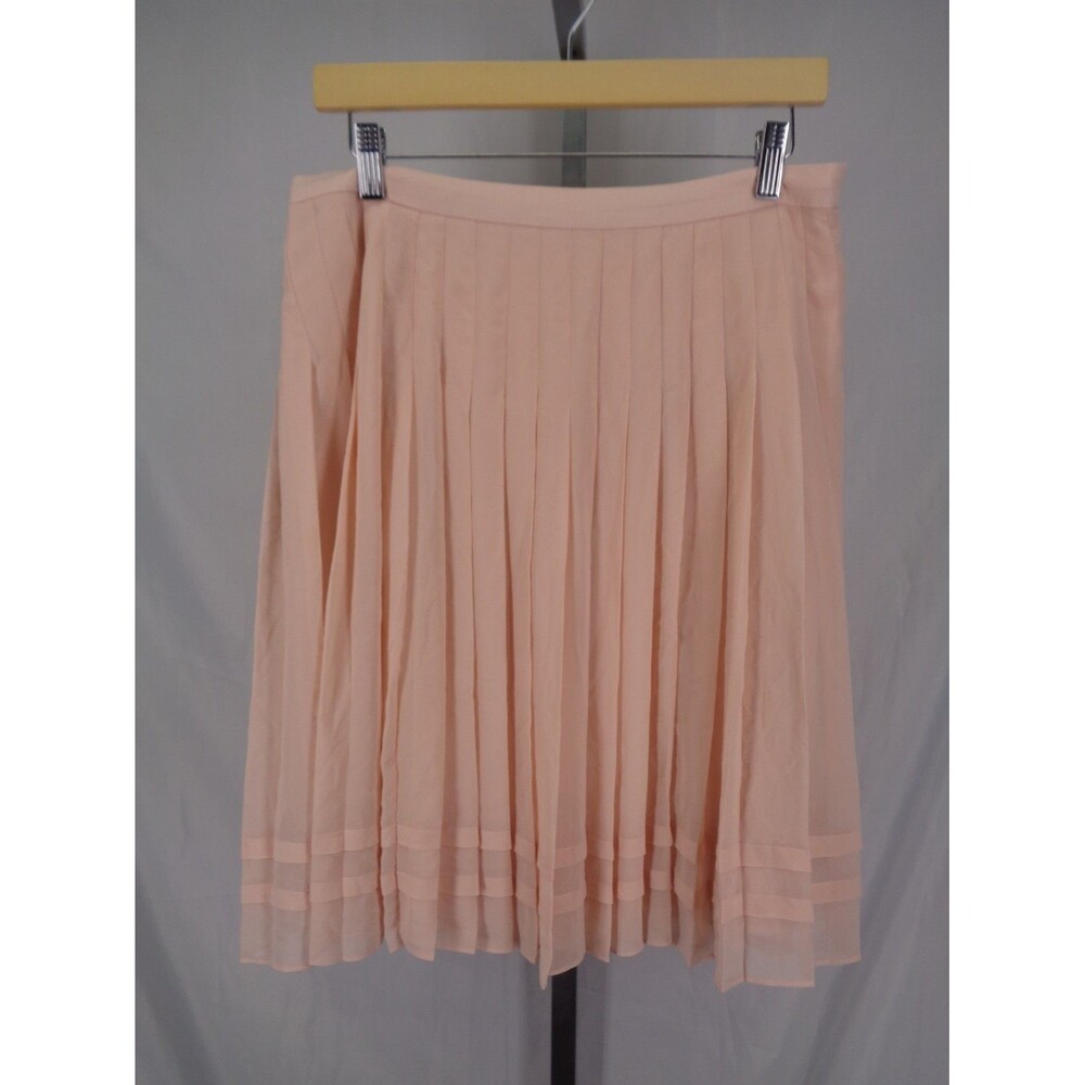 Ann Taylor Petite Pink Chiffon Pleated Skirt 8P Romantic Balletcore Feminine New